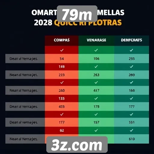 Comparativa de 79m com outras plataformas de jogos